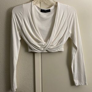White crop top